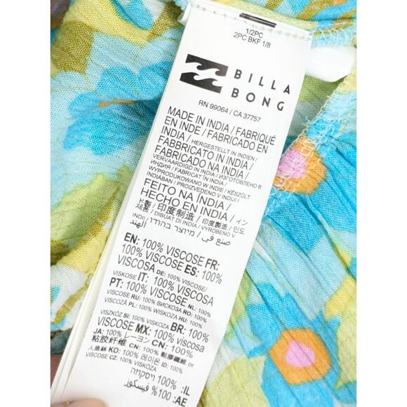 Billabong Something Pretty Mini Dress Size XS Tropical Floral Beachy Vacation - Picture 6 of 7